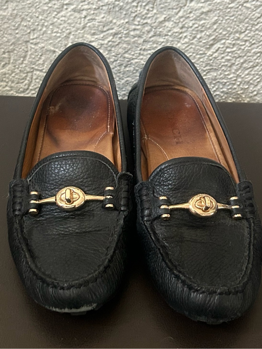 Coach Arlene Black Leather Loafers
